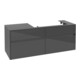 V&B Meuble sous-lavabo Collaro 140x54,8x50 cm, LV droite, gris brillant-1