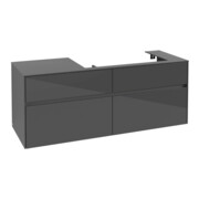 V&B Meuble sous-lavabo Collaro 140x54,8x50 cm, LV droite, gris brillant