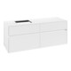 V&B Meuble sous lavabo Collaro 140x54,8x50 cm, LV gauche, blanc mat-3