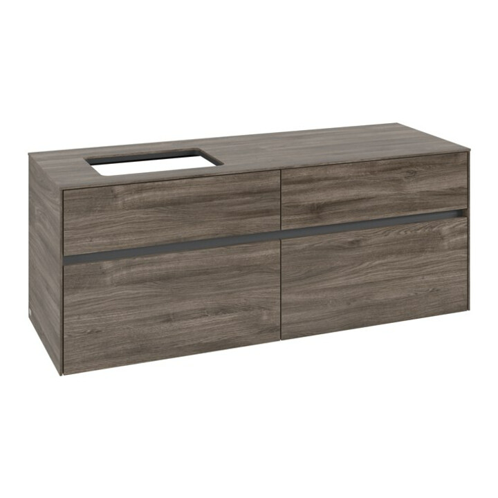 V&B Meuble sous-lavabo Collaro 140x54,8x50 cm, LV gauche, chêne pierre