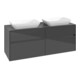 V&B Meuble sous lavabo Collaro 140x54,8x50 cm, pour 2 lavabos, gris brillant-1