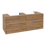 V&B Meuble sous lavabo Collaro 140x54,8x50 cm, pour 2 lavabos, LED 10 W, Kan Oa-3