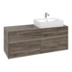 V&B Meuble sous lavabo Collaro 140x54,8x50 cm, vasque à droite, LED 10W, st. Oa-3