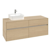V&B Meuble sous lavabo Collaro 140x54,8x50 cm, vasque à gauche, chêne nordique