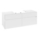 V&B Meuble sous lavabo Collaro 140x54,8x50 cm, vasque centrale, blanc mat-1