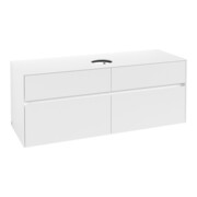 V&B Meuble sous lavabo Collaro 140x54,8x50 cm, vasque centrale, blanc mat-3