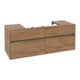 V&B Meuble sous lavabo Collaro 140x54,8x50 cm, vasque centrale, chêne Kansas-1