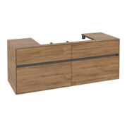 V&B Meuble sous lavabo Collaro 140x54,8x50 cm, vasque centrale, chêne Kansas