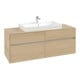 V&B Meuble sous lavabo Collaro 140x54,8x50 cm, vasque centrale, chêne nordique-3