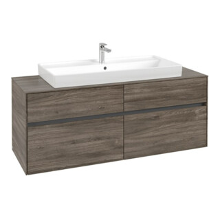 V&B Meuble sous lavabo Collaro 140x54,8x50 cm, vasque centrale, chêne stone