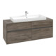 V&B Meuble sous lavabo Collaro 140x54,8x50 cm, vasque centrale, chêne stone-1