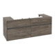 V&B Meuble sous lavabo Collaro 140x54,8x50 cm, vasque centrale, chêne stone-3