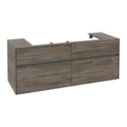 V&B Meuble sous lavabo Collaro 140x54,8x50 cm, vasque centrale, chêne stone-3