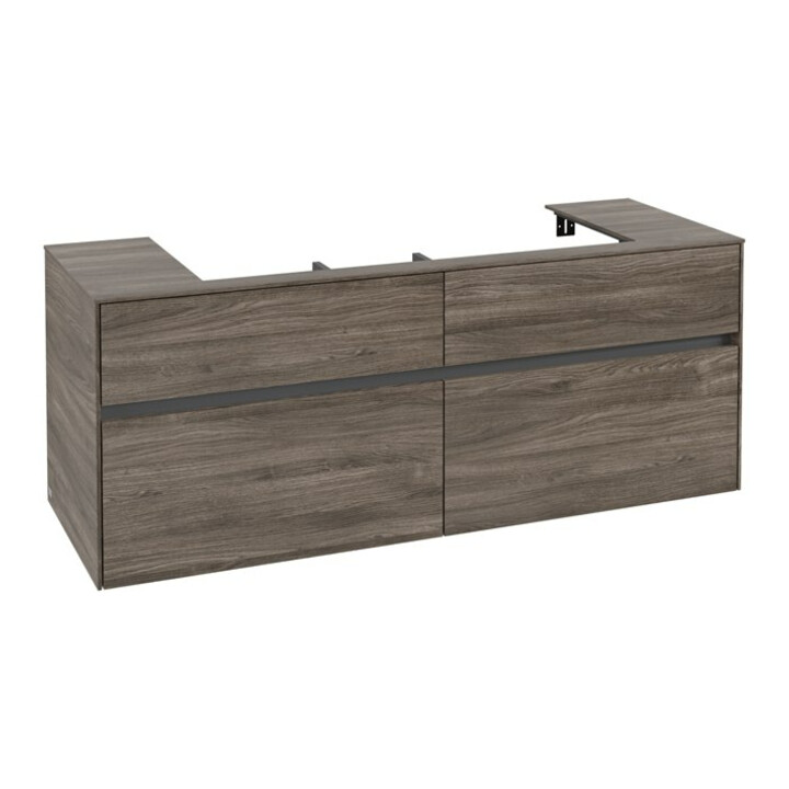 V&B Meuble sous lavabo Collaro 140x54,8x50 cm, vasque centrale, chêne stone