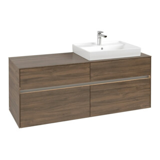 V&B Meuble sous-lavabo Collaro 140x54,8x50 cm, vasque droite, LED 10W, Ariz. Oa
