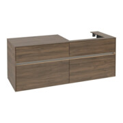 V&B Meuble sous-lavabo Collaro 140x54,8x50 cm, vasque droite, LED 10W, Ariz. Oa-3