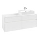 V&B Meuble sous lavabo Collaro 140x54,8x50 cm, vasque droite, LED 10W, blanc mat-1