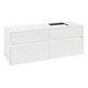V&B Meuble sous lavabo Collaro 140x54,8x50 cm, vasque droite, LED 10W, blanc mat-3