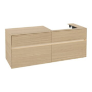 V&B Meuble sous lavabo Collaro 140x54,8x50 cm, vasque droite, LED 10W, Nord Oa-3