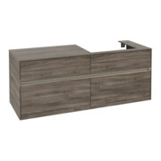 V&B Meuble sous lavabo Collaro 140x54,8x50 cm, vasque droite, LED 10W, st. Oa-3