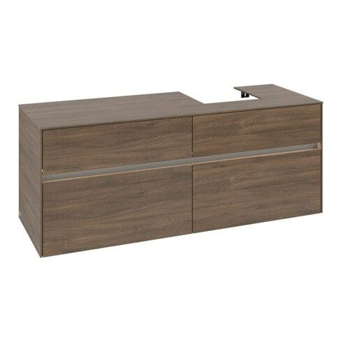 V&B Meuble sous lavabo Collaro 140x54,8x50 cm, WT d, LED 10W, Ariz. Oa