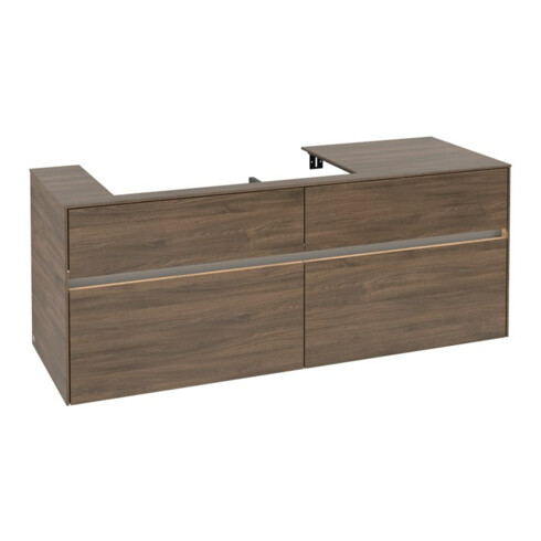 V&B Meuble sous lavabo Collaro 140x54,8x50 cm, WT l, LED 10W, Ariz. Oa