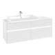 V&B Meuble sous lavabo Collaro 140x54,8x50 cm, WT l, LED 10W, blanc mat