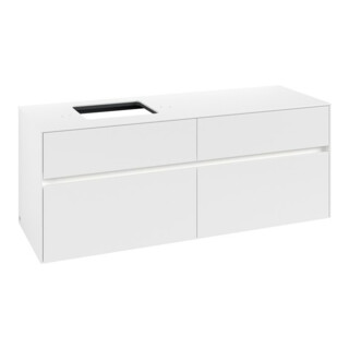 V&B Meuble sous lavabo Collaro 140x54,8x50 cm, WT l, LED 10W, blanc mat