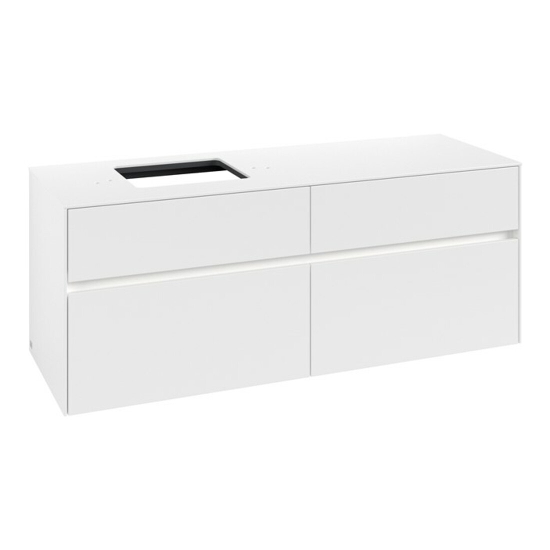 V&B Meuble sous lavabo Collaro 140x54,8x50 cm, WT l, LED 10W, blanc mat