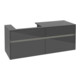 V&B Meuble sous lavabo Collaro 140x54,8x50 cm, WT l, LED 10W, glo Gr-3