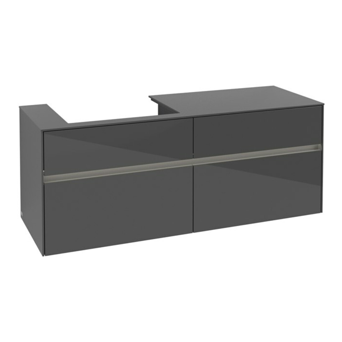 V&B Meuble sous lavabo Collaro 140x54,8x50 cm, WT l, LED 10W, glo Gr