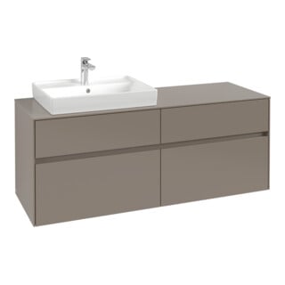 V&B Meuble sous lavabo Collaro 140x54,8x50 cm, WT l, LED 10W, graph.