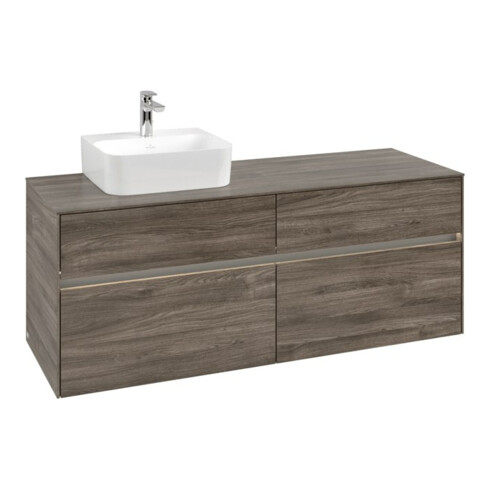 V&B Meuble sous-lavabo Collaro 140x54,8x50 cm, WT l, LED 10W, st. Oa