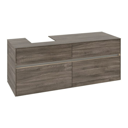 V&B Meuble sous-lavabo Collaro 140x54,8x50 cm, WT l, LED 10W, st. Oa