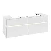 V&B Meuble sous-lavabo Collaro 140x54,8x50 cm, WT mi, LED 10 W, blanc brillant-3