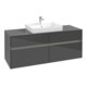 V&B Meuble sous lavabo Collaro 140x54,8x50 cm, WT mi, LED 10 W, glo Gr-1