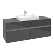 V&B Meuble sous lavabo Collaro 140x54,8x50 cm, WT mi, LED 10 W, glo Gr