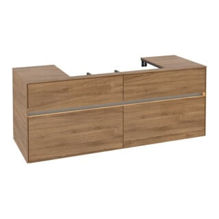 V&B Meuble sous lavabo Collaro 140x54,8x50 cm, WT mi, LED 10 W, Kan Oa