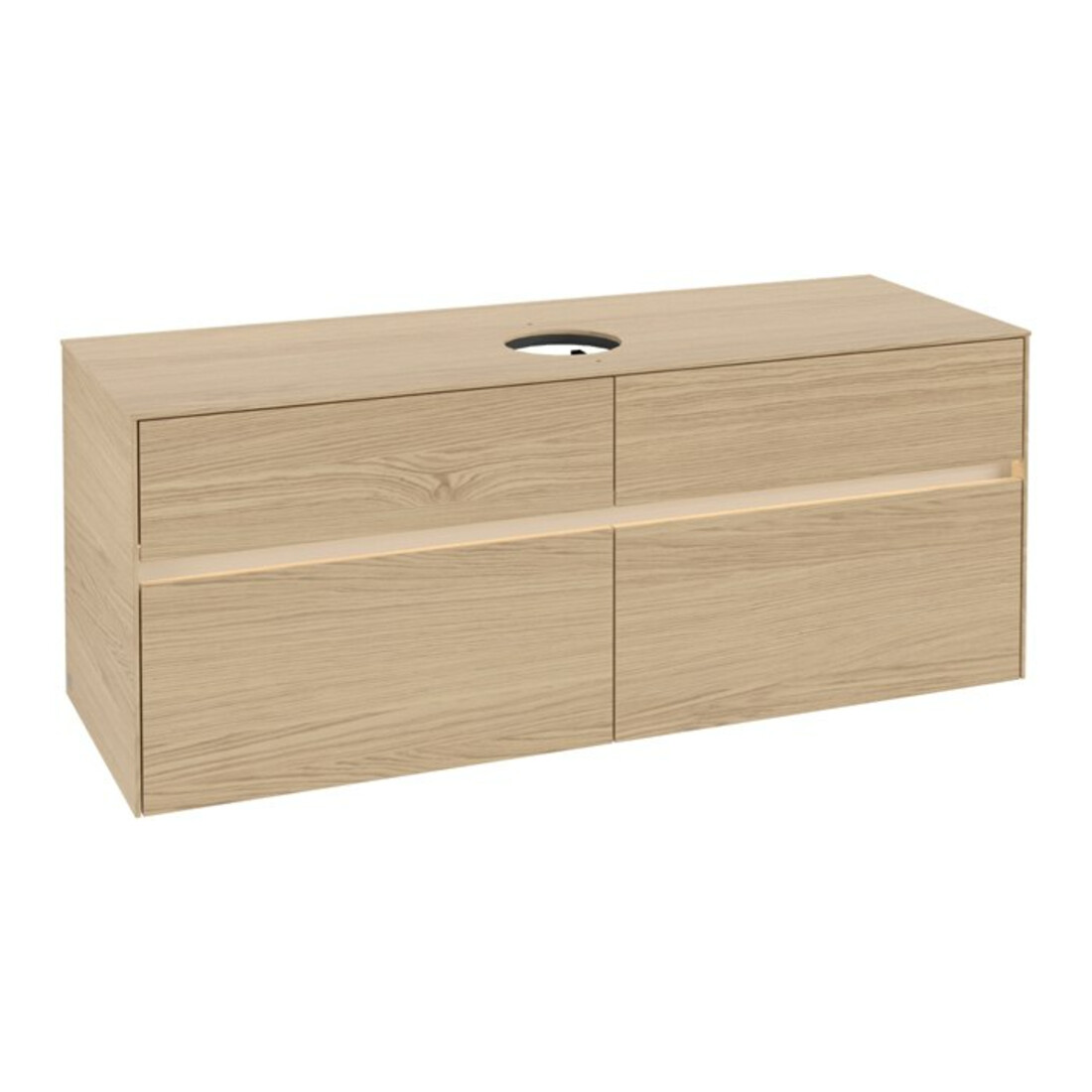 V&B Meuble sous lavabo Collaro 140x54,8x50 cm, WT mi, LED 10 W, Nord Oa