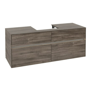 V&B Meuble sous lavabo Collaro 140x54,8x50 cm, WT mi, LED 10 W, st. Oa