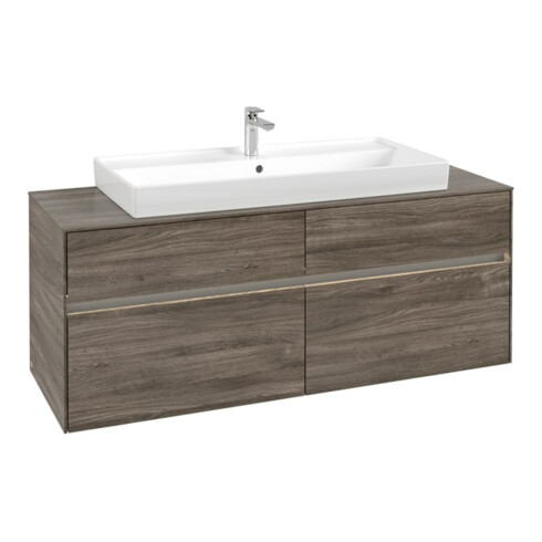 V&B Meuble sous lavabo Collaro 140x54,8x50 cm, WT mi, LED 10 W, st. Oa