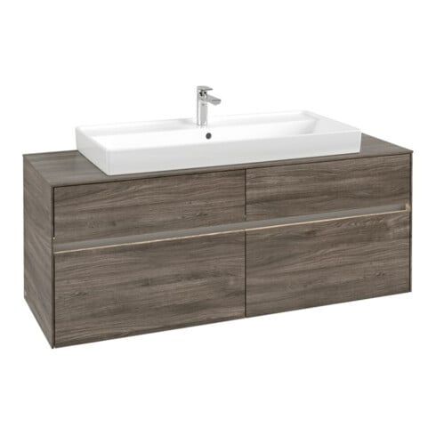 V&B Meuble sous lavabo Collaro 140x54,8x50 cm, WT mi, LED 10 W, st. Oa