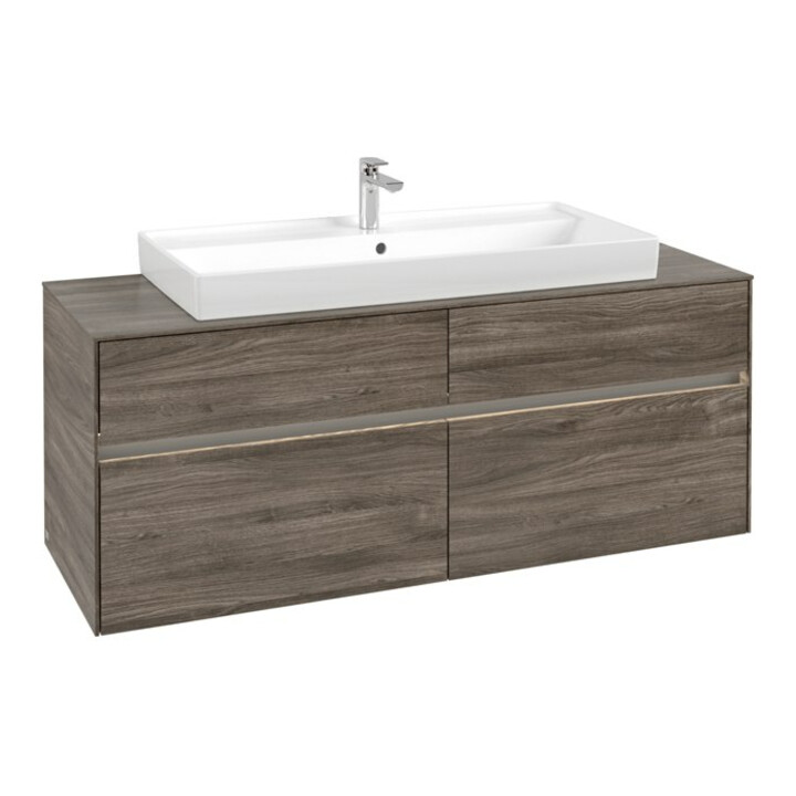 V&B Meuble sous lavabo Collaro 140x54,8x50 cm, WT mi, LED 10 W, st. Oa
