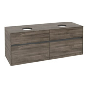 V&B Meuble sous lavabo Collaro 140x54,8x50cm, 2 tiroirs, LED 10 W, st. Oa-3