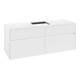V&B Meuble sous lavabo Collaro 140x54,8x50cm, avec LED 10W, blanc mat-3