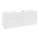 V&B Meuble sous lavabo Collaro 140x54,8x50cm, avec trou central, blanc mat-1