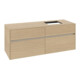 V&B Meuble sous lavabo Collaro 140x54,8x50cm, EV droite, chêne nordique-3