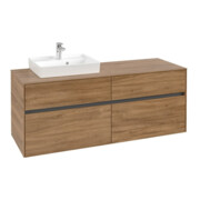 V&B Meuble sous lavabo Collaro 140x54,8x50cm, EV gauche, chêne Kansas