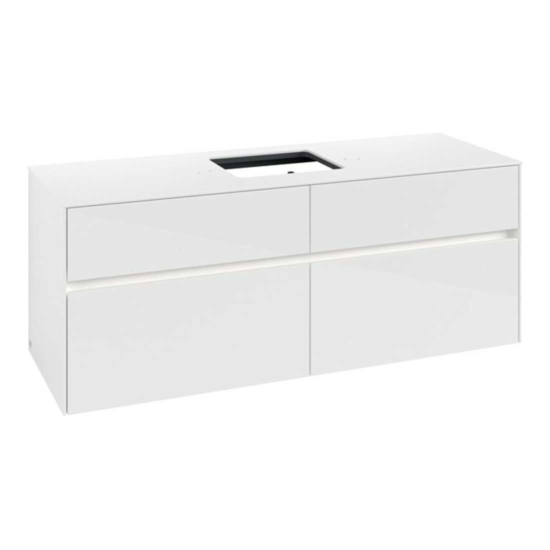 V&B Meuble sous lavabo Collaro 140x54,8x50cm, f WT mi, LED 10W, blanc brillant