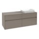 V&B Meuble sous-lavabo Collaro 140x54,8x50cm, lav. droite, LED 10W, gris so.-1
